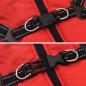 Preview: Hundemantel mit Geschirr Wasserdicht Reflektierend Rot S