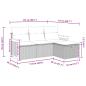 Preview: 4-tlg. Garten-Sofagarnitur mit Kissen Grau Poly Rattan