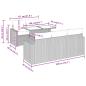 Preview: 7-tlg. Garten-Sofagarnitur mit Kissen Hellgrau Poly Rattan
