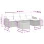 Preview: 6-tlg. Garten-Sofagarnitur mit Kissen Schwarz Poly Rattan