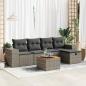 Preview: ARDEBO.de - 6-tlg. Garten-Sofagarnitur mit Kissen Grau Poly Rattan