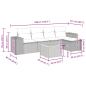 Preview: 6-tlg. Garten-Sofagarnitur mit Kissen Grau Poly Rattan