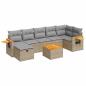 Preview: 8-tlg. Garten-Sofagarnitur mit Kissen Beige Poly Rattan