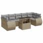 Preview: 8-tlg. Garten-Sofagarnitur mit Kissen Beige Poly Rattan
