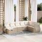 Preview: ARDEBO.de - 8-tlg. Garten-Sofagarnitur mit Kissen Beige Poly Rattan