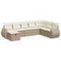 Preview: 8-tlg. Garten-Sofagarnitur mit Kissen Beige Poly Rattan