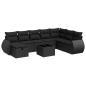 Preview: 9-tlg. Garten-Sofagarnitur mit Kissen Schwarz Poly Rattan