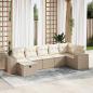 Preview: ARDEBO.de - 7-tlg. Garten-Sofagarnitur mit Kissen Beige Poly Rattan