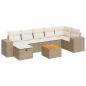 Preview: 8-tlg. Garten-Sofagarnitur mit Kissen Beige Poly Rattan