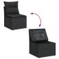 Preview: 6-tlg. Garten-Sofagarnitur mit Kissen Schwarz Poly Rattan