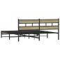 Preview: Metallbett ohne Matratze Sonoma-Eiche 180x200 cm