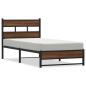Preview: Metallbett ohne Matratze Eichen-Optik 100x190 cm