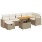 Preview: 5-tlg. Garten-Sofagarnitur mit Kissen Beige Poly Rattan Akazie
