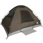 Preview: Kuppel-Campingzelt 4 Personen Braun Wasserdicht