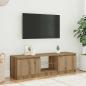 Preview: TV-Schrank mit LED-Leuchten Artisan-Eiche 120x30x36 cm