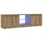 Preview: TV-Schrank mit LED-Leuchten Artisan-Eiche 120x30x36 cm