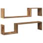 Preview: Wandregale 2 Stk. Altholz-Optik 100x15x20 cm Holzwerkstoff