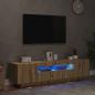 Preview: TV-Schrank mit LED-Leuchten Artisan-Eiche 160x35x40 cm