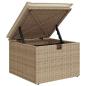 Preview: 7-tlg. Garten-Sofagarnitur mit Kissen Beige Poly Rattan Akazie