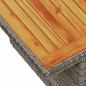 Preview: ARDEBO.de - 7-tlg. Garten-Sofagarnitur mit Kissen Grau Poly Rattan Akazie