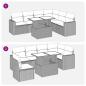 Preview: 7-tlg. Garten-Sofagarnitur mit Kissen Beige Poly Rattan