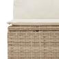 Preview: 9-tlg. Garten-Sofagarnitur mit Kissen Beige Poly Rattan Akazie