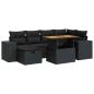 Preview: 8-tlg. Garten-Sofagarnitur mit Kissen Schwarz Poly Rattan