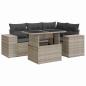 Preview: 5-tlg. Garten-Sofagarnitur mit Kissen Hellgrau Poly Rattan