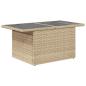 Preview: 9-tlg. Garten-Sofagarnitur mit Kissen Beige Poly Rattan