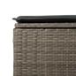 Preview: 9-tlg. Garten-Sofagarnitur mit Kissen Grau Poly Rattan