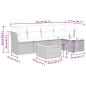 Preview: 6-tlg. Garten-Sofagarnitur mit Kissen Schwarz Poly Rattan