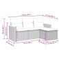 Preview: 4-tlg. Garten-Sofagarnitur mit Kissen Grau Poly Rattan