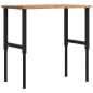 Preview: Werkbank Hellbraun 100x60x(71,5-98) cm Massivholz Eiche