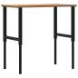 Preview: Werkbank Hellbraun 100x60x(71,5-98) cm Massivholz Eiche