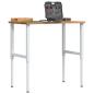 Preview: ARDEBO.de - Werkbank Hellbraun 100x60x(71,5-98) cm Massivholz Eiche