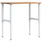 Preview: Werkbank Hellbraun 100x60x(71,5-98) cm Massivholz Eiche