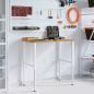 Preview: Werkbank Hellbraun 100x60x(71,5-98) cm Massivholz Eiche