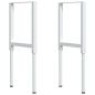 Preview: Werkbank Hellbraun 100x60x(71,5-98) cm Massivholz Eiche