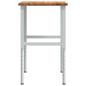 Preview: Werkbank Hellbraun 100x60x(71,5-98) cm Massivholz Eiche