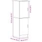 Preview: Küchenschrank Sonoma-Eiche 38x41,5x131,5 cm Holzwerkstoff