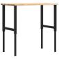 Preview: Werkbank 100x60x(71,5-98) cm Massivholz Eiche
