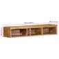 Preview: TV-Wandschrank 100x30x19 cm Raues Mangoholz