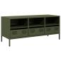 Preview: TV-Schrank Olivgrün 101,5x39x43,5 cm Kaltgewalzter Stahl
