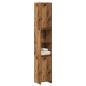 Preview: ARDEBO.de - Badschrank Altholz-Optik 30x30x183,5 cm Holzwerkstoff