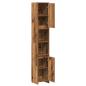 Preview: Badschrank Altholz-Optik 30x30x183,5 cm Holzwerkstoff