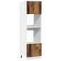 Preview: Mikrowellenschrank Altholz-Optik 60x57x207 cm Holzwerkstoff