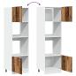 Preview: Mikrowellenschrank Altholz-Optik 60x57x207 cm Holzwerkstoff