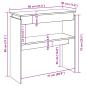 Preview: Konsolentisch Artisan-Eiche 80x30x80 cm Holzwerkstoff