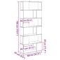Preview: Bücherregal/Raumteiler Altholz-Optik 80x24x186 cm