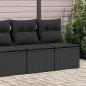 Preview: ARDEBO.de - 4-tlg. Garten-Sofagarnitur mit Kissen Schwarz Poly Rattan